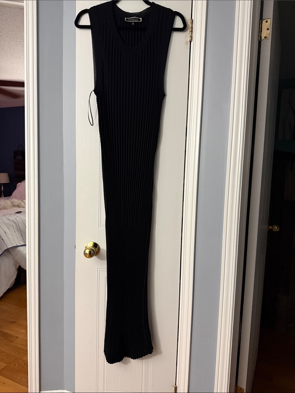 Sleeveless Ribbed Maxi Dress - Black